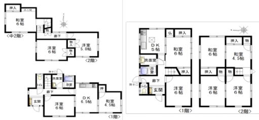 橿原市西池尻町中古一戸建ての図面