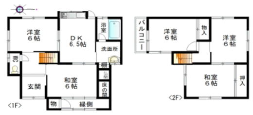 橿原市十市町中古一戸建て物件の図面