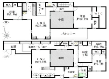 奈良県橿原市久米町一戸建て物件の間取り