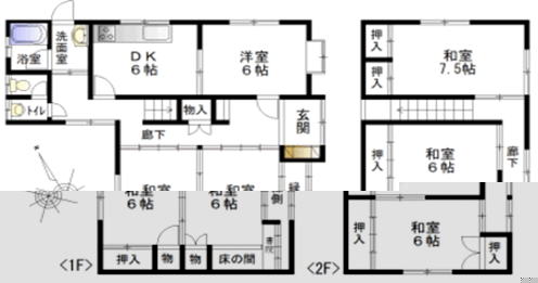 橿原市曽我町中古一戸建て物件の図面