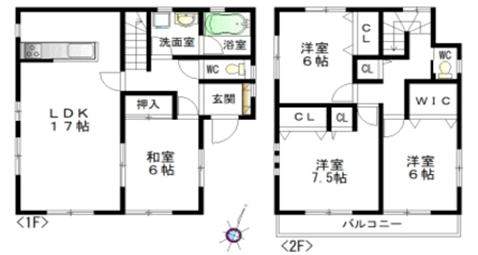 橿原市西池尻町中古一戸建て物件の図面