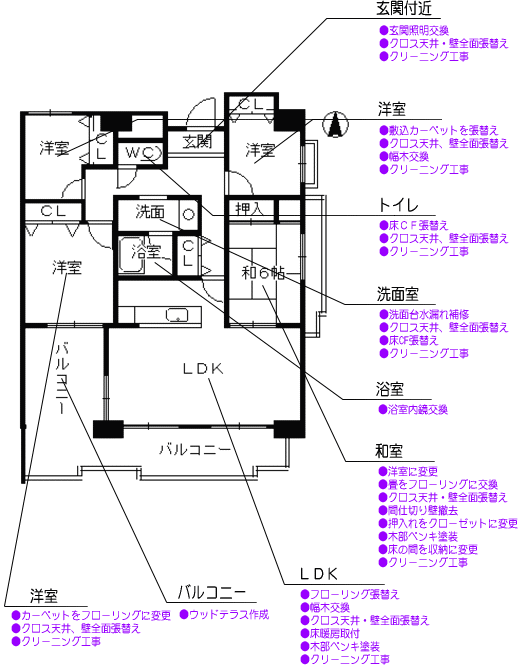 １００㎡台大きいマンション全面リフォーム